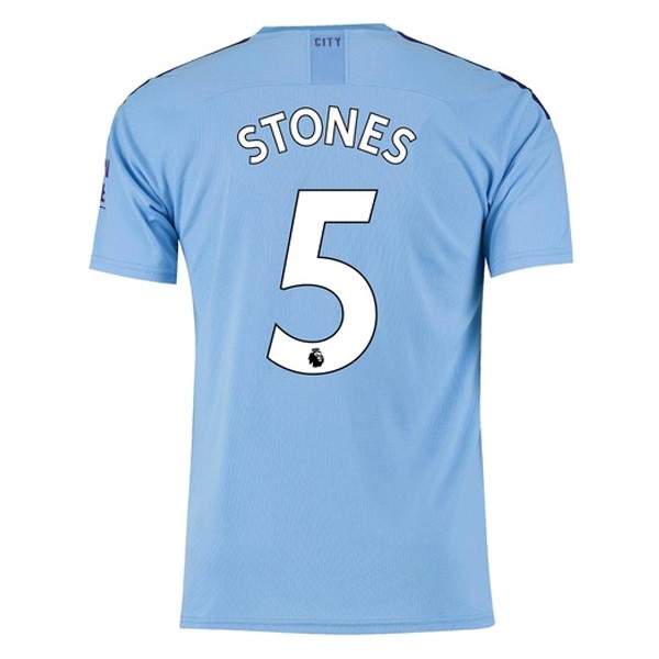 Maillot Football Manchester City NO.5 Stones Domicile 2019-20 Bleu